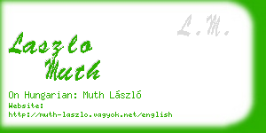 laszlo muth business card