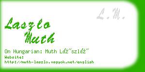 laszlo muth business card